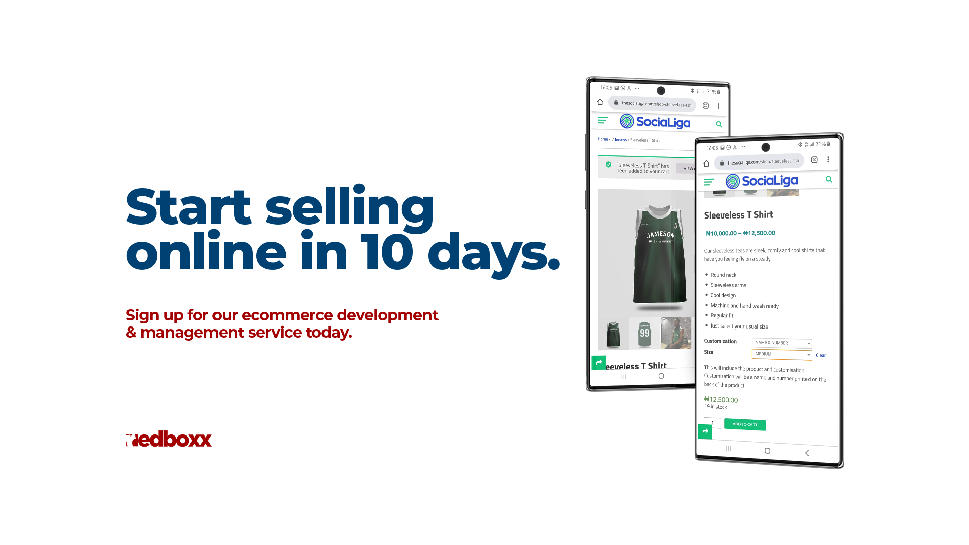 RedBoxx eCommerce Start Selling Online Wide
