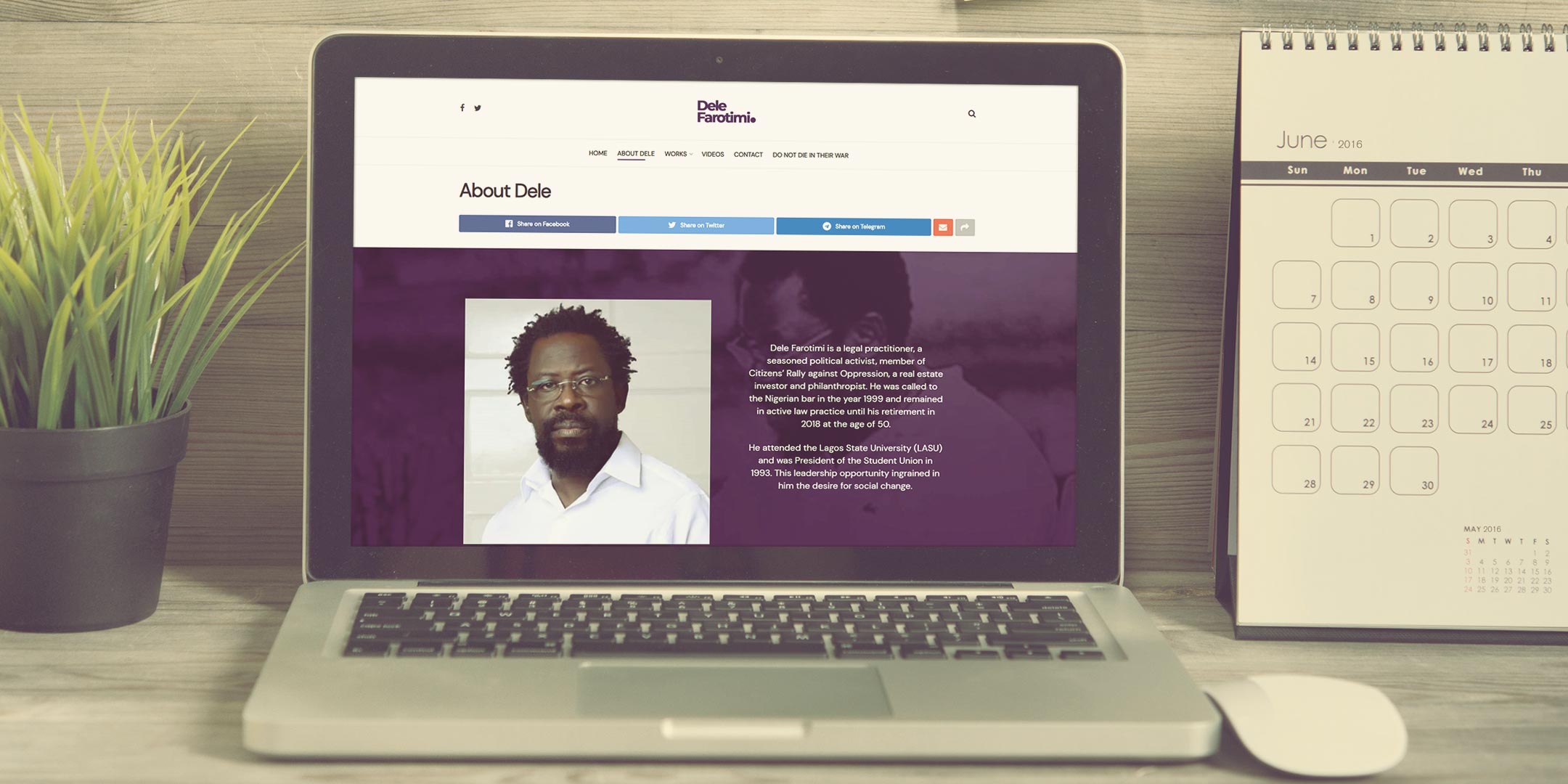 Dele Farotimi Website About Page