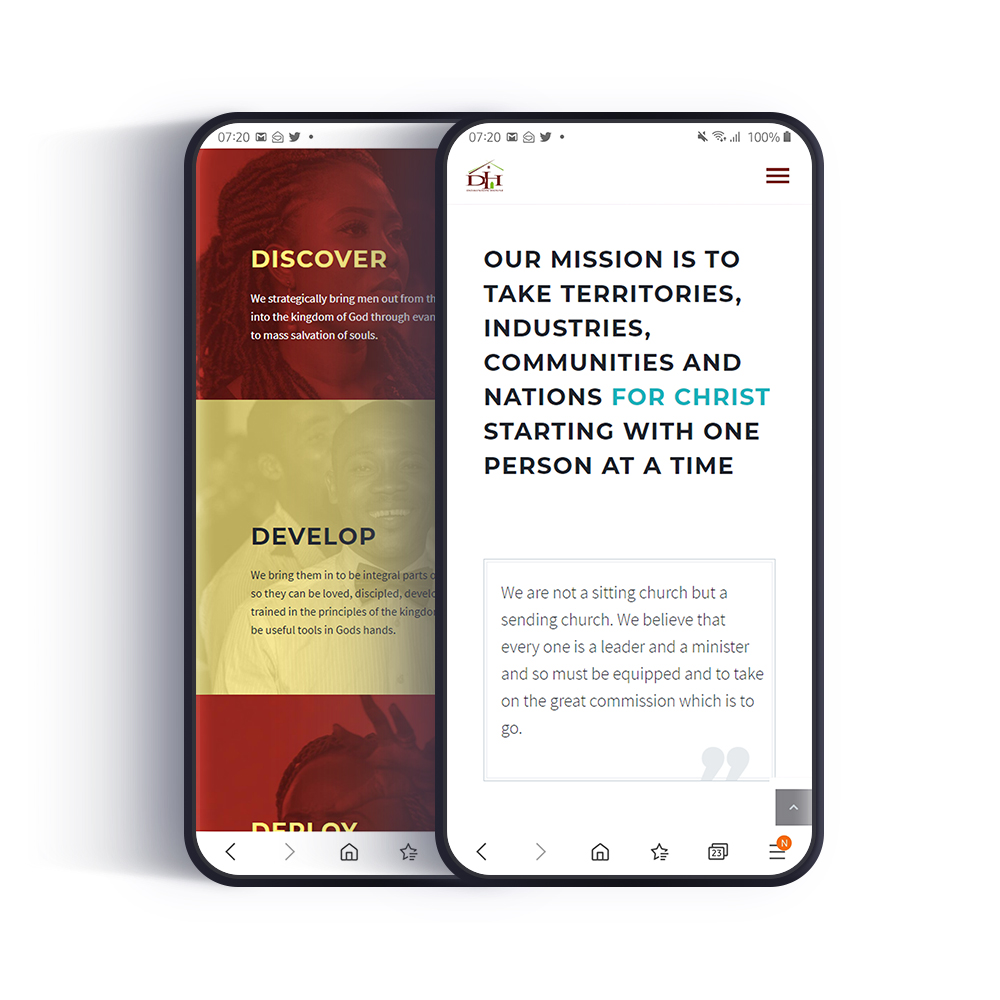 Website Design & Development Service Dominion House Church Lagos
