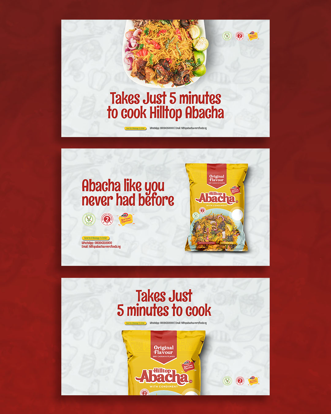 Banner & Billboard Ad Designs For Hilltop Abacha (a food brand)