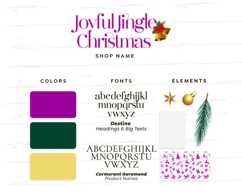Style Guide For Tulips & Lilies Confectionery Christmas Campaign