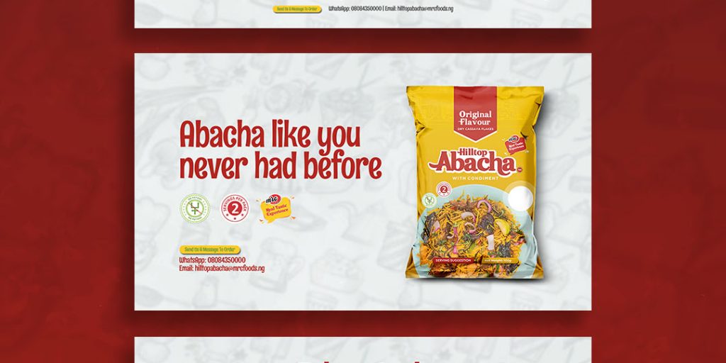Banner & Billboard Ad Designs For Hilltop Abacha (a food brand)